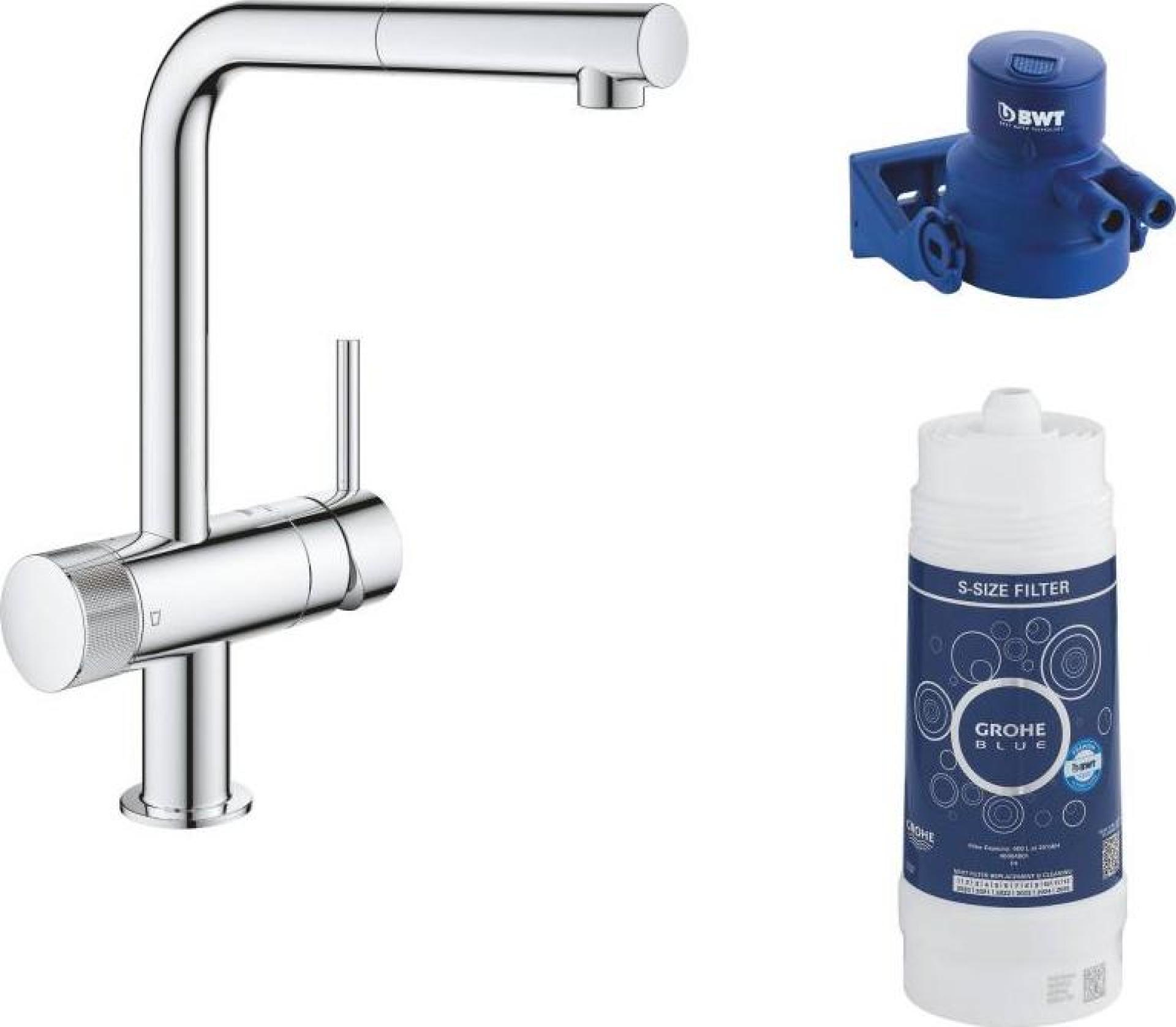 Смеситель Grohe Blue Pure Minta 119706 для кухонной мойки с функцией фильтрации воды