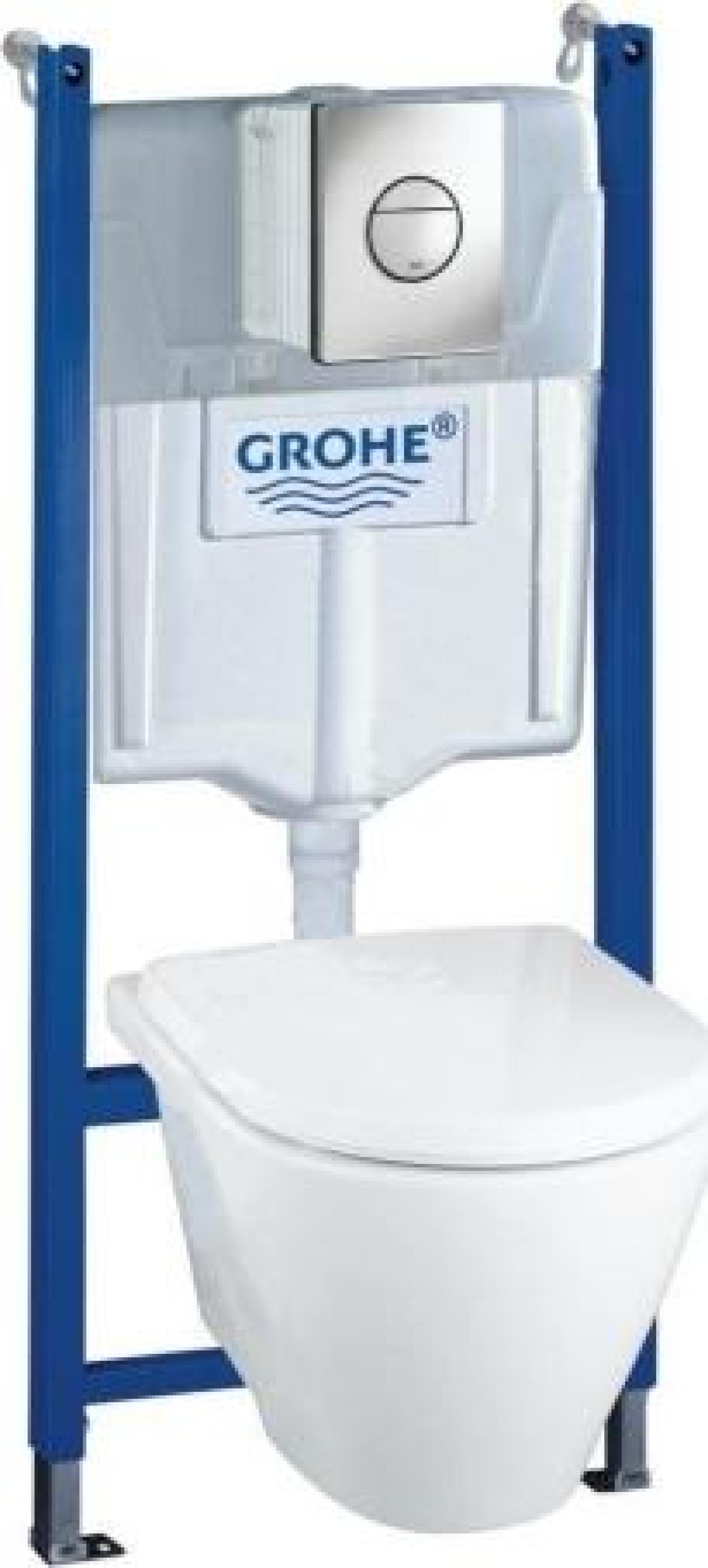 Инсталляция с унитазом и клавишей с сиденьем микролифт Grohe Solido 39127000