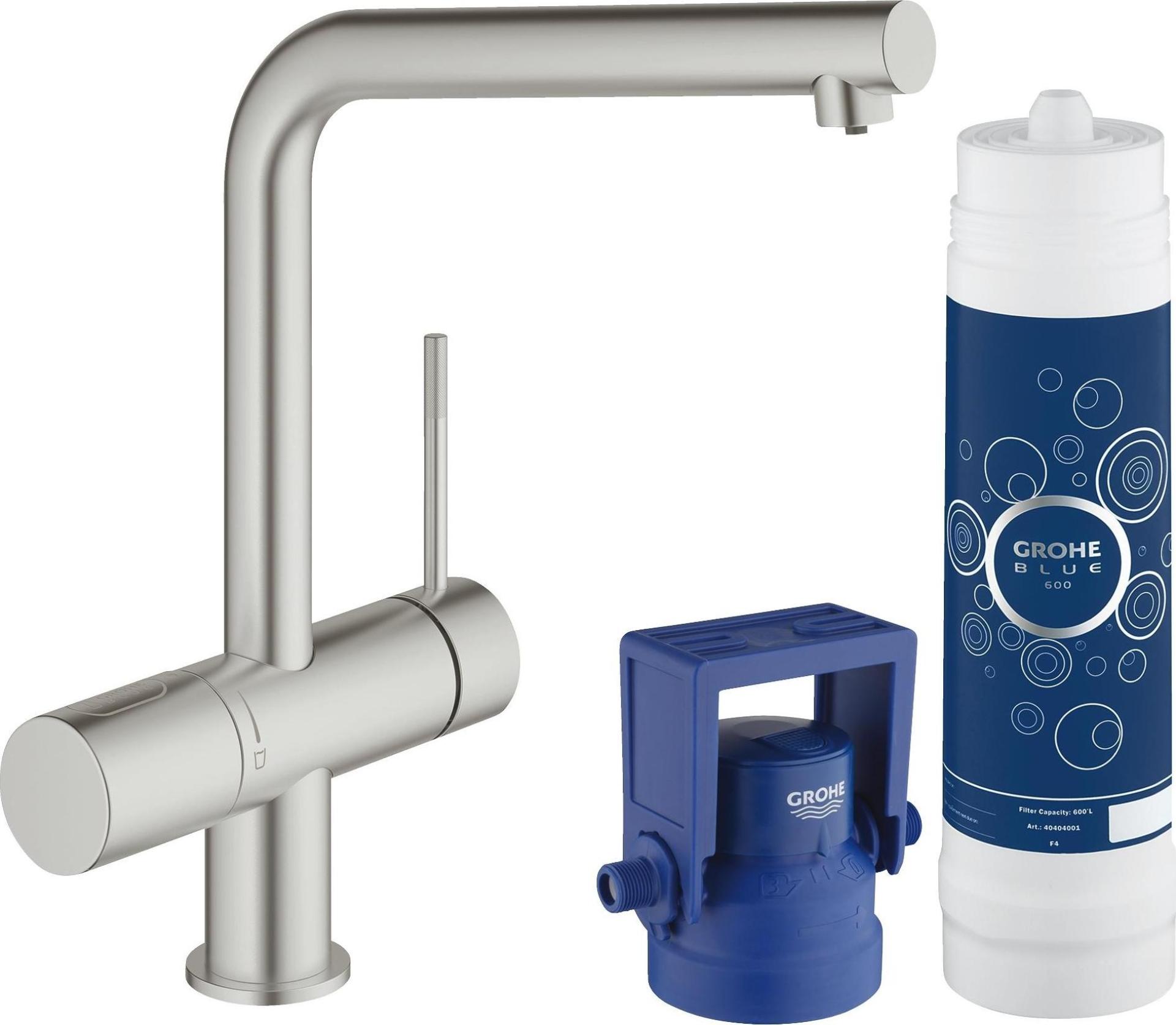 Смеситель для кухонной мойки Grohe Blue Minta New 31345DC2 суперсталь