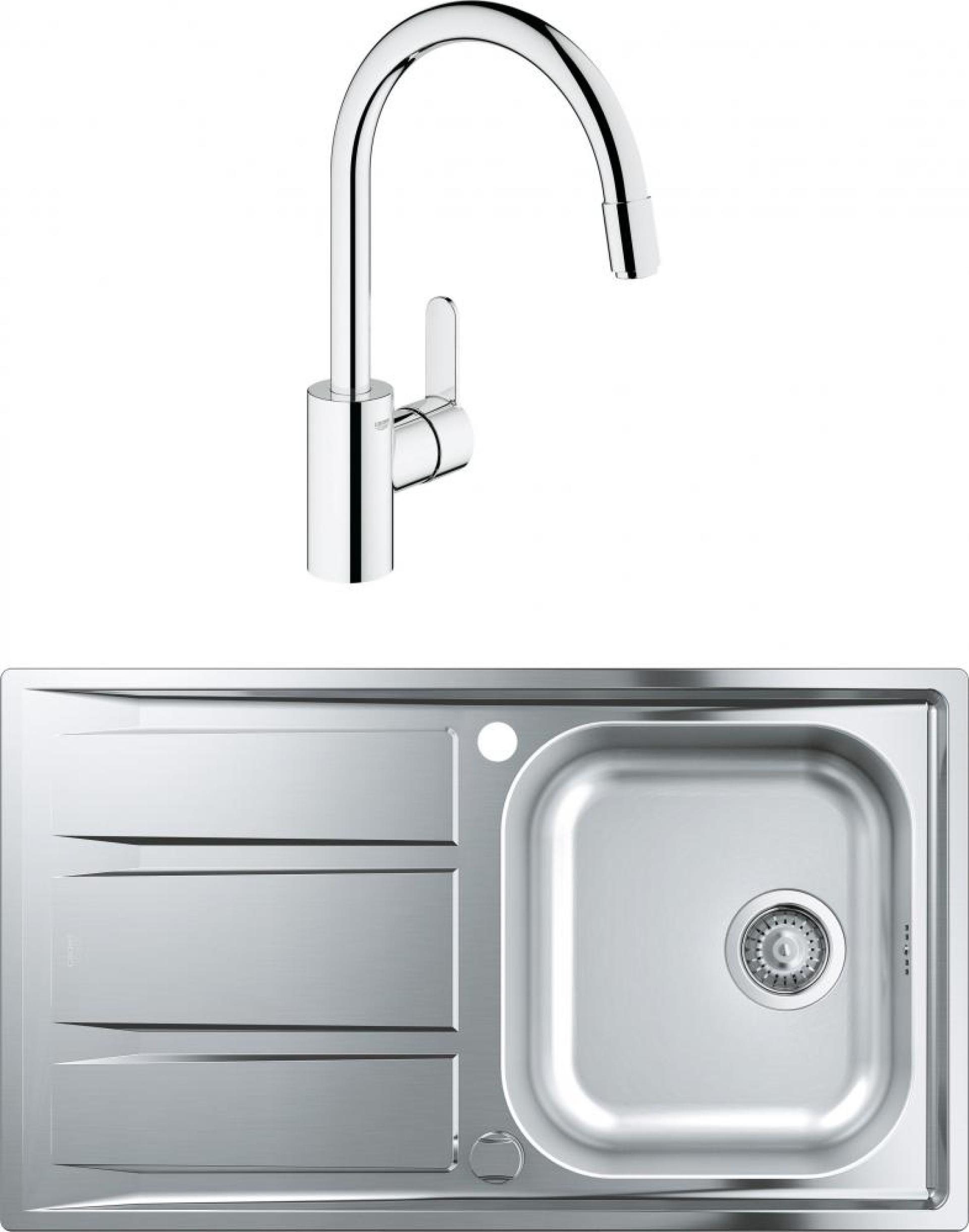 Комплект Кухонная мойка Grohe K400 31566SD0 + Смеситель Grohe Eurostyle Cosmopolitan 31126002 для кухонной мойки