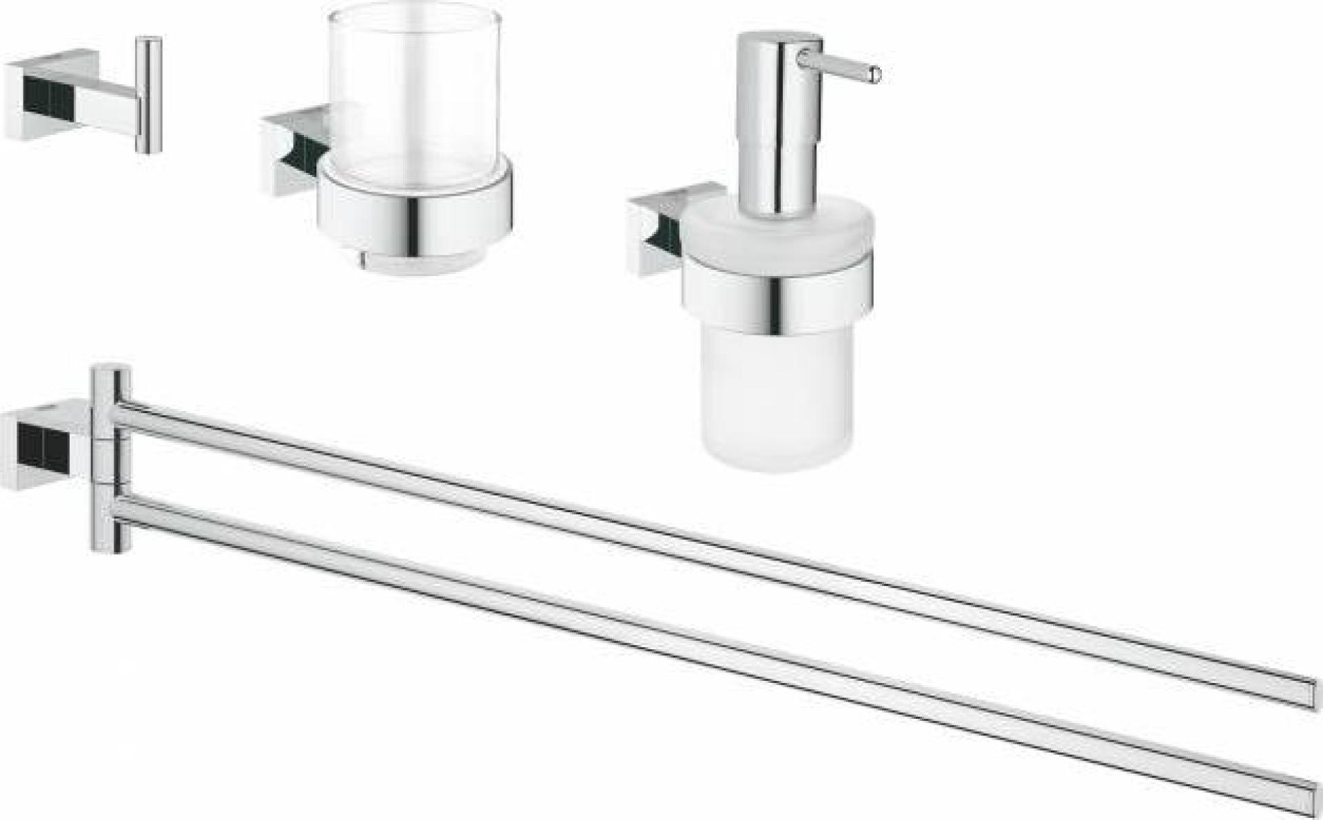 Набор аксессуаров для ванны Grohe Essentials Cube 40847001